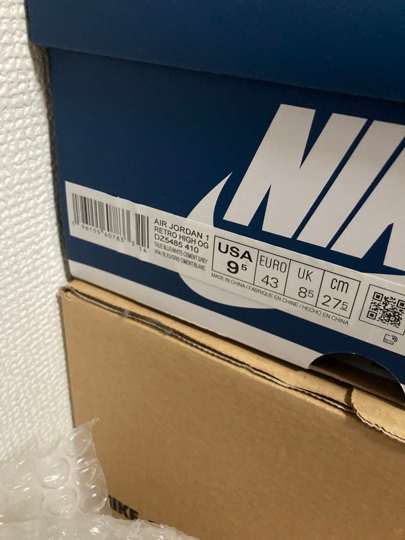 シューズ(男性用) JORDAN1 high og TRUE BLUE US9.5 27.5cm