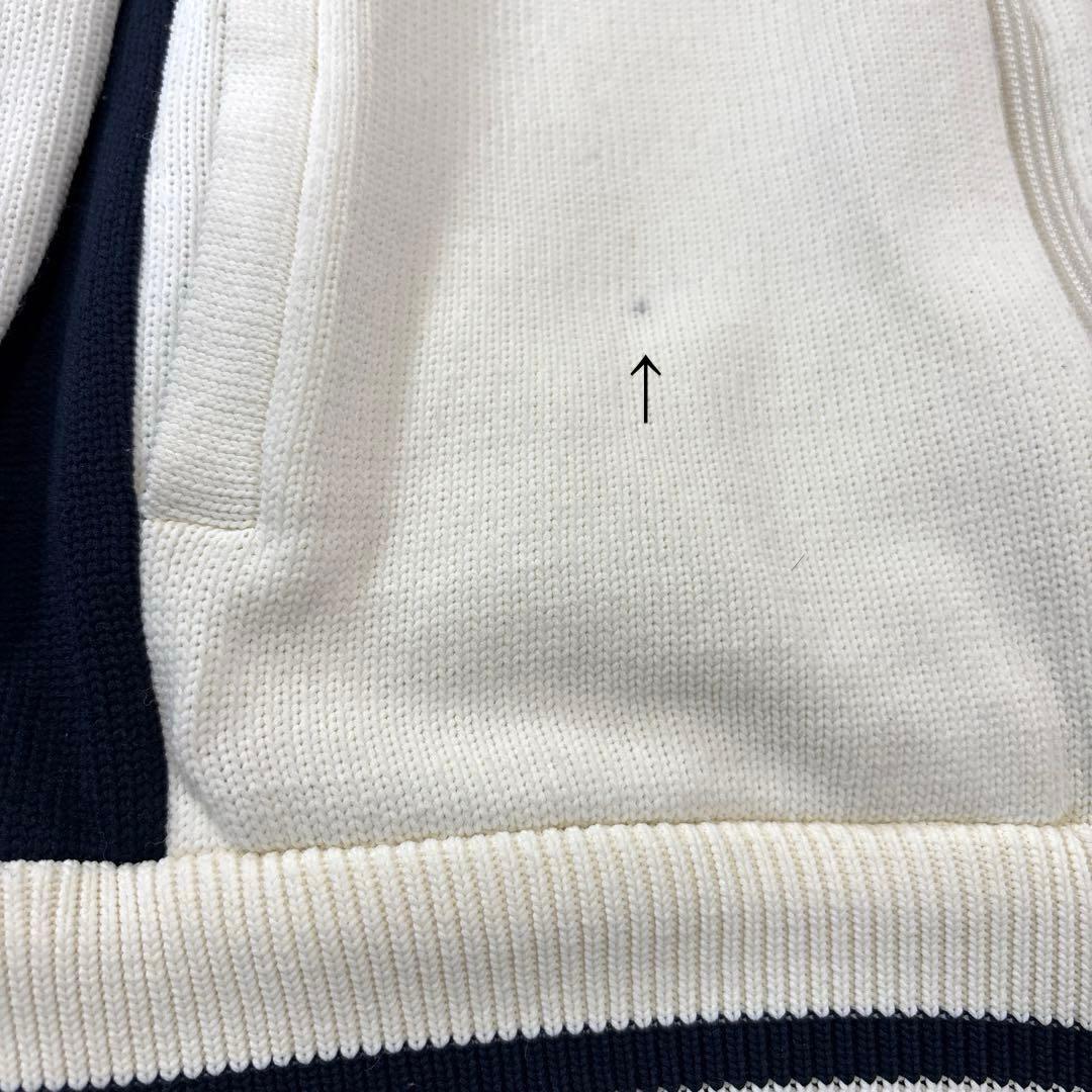 パーリーゲイツ　ドライバーズニットジャケット　ブルゾン　ホワイト　4/M