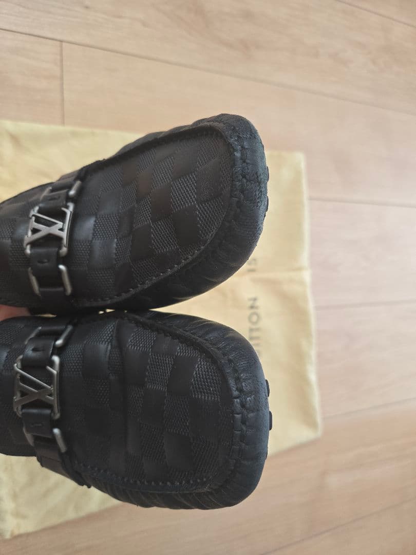LOUIS VUITTON ダミエパターン ホッケンハイム ローファー
