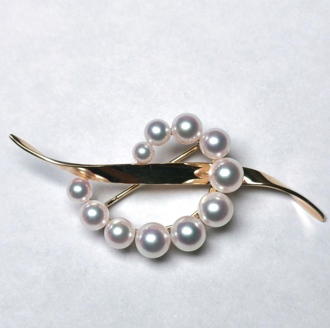 【美品 最高級】ミキモト ブローチ パール サークル K18 愛子様 ご着用 箱