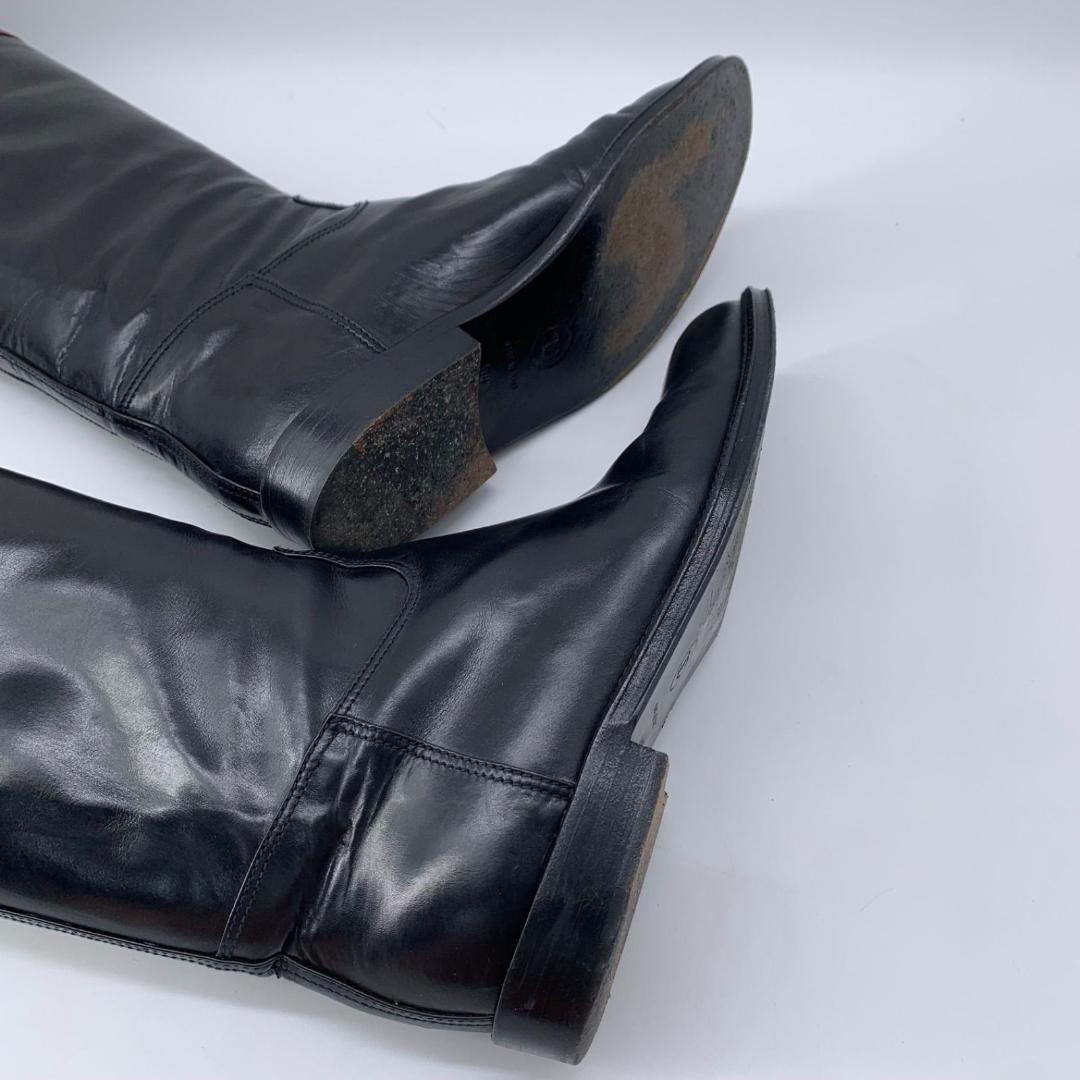 16970✨CHANEL サイドココマーク バイカラー ロング ジョッキーブーツ