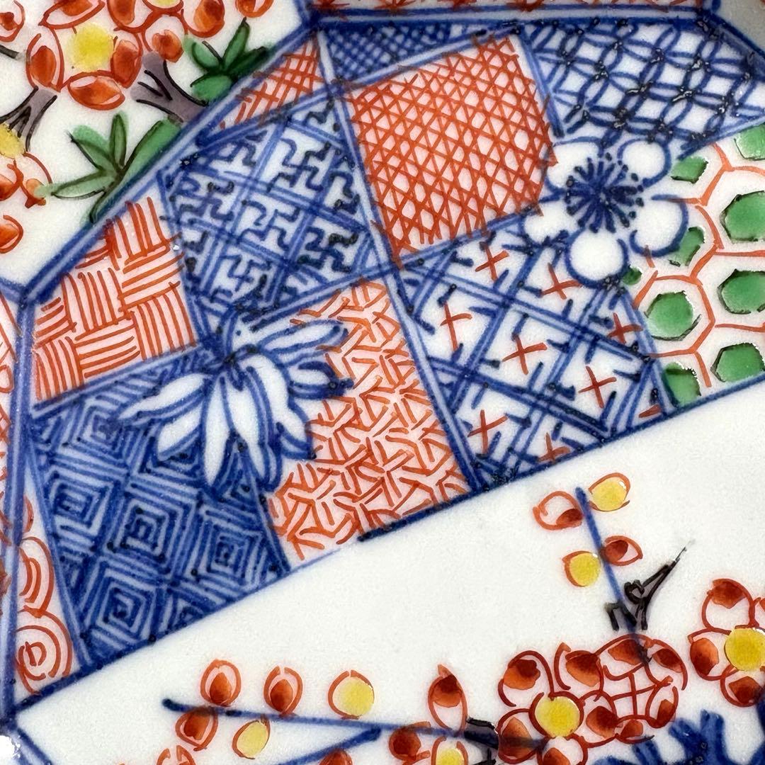 未使用保管✨九谷焼 色絵祥瑞松竹梅 4.8号 八角皿 単品✨ 須田菁華 皿 小皿