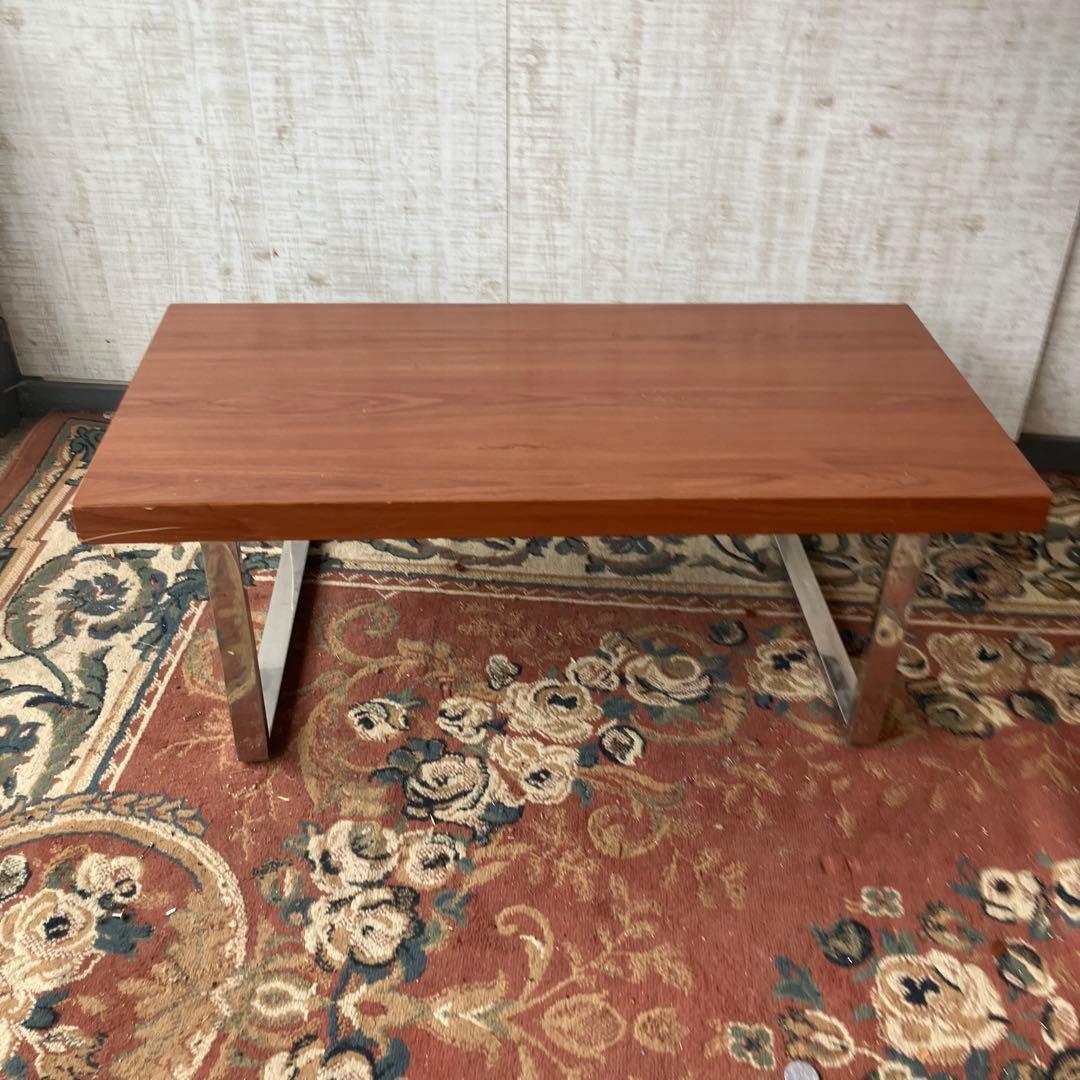 北欧レトロ インダストリアル アイアンフレーム 木製ローテーブルコーヒーテーブル