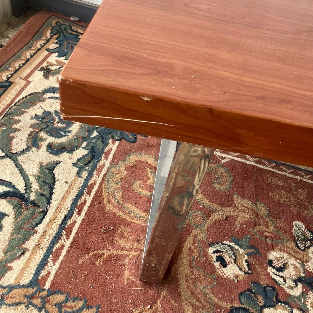 北欧レトロ インダストリアル アイアンフレーム 木製ローテーブルコーヒーテーブル