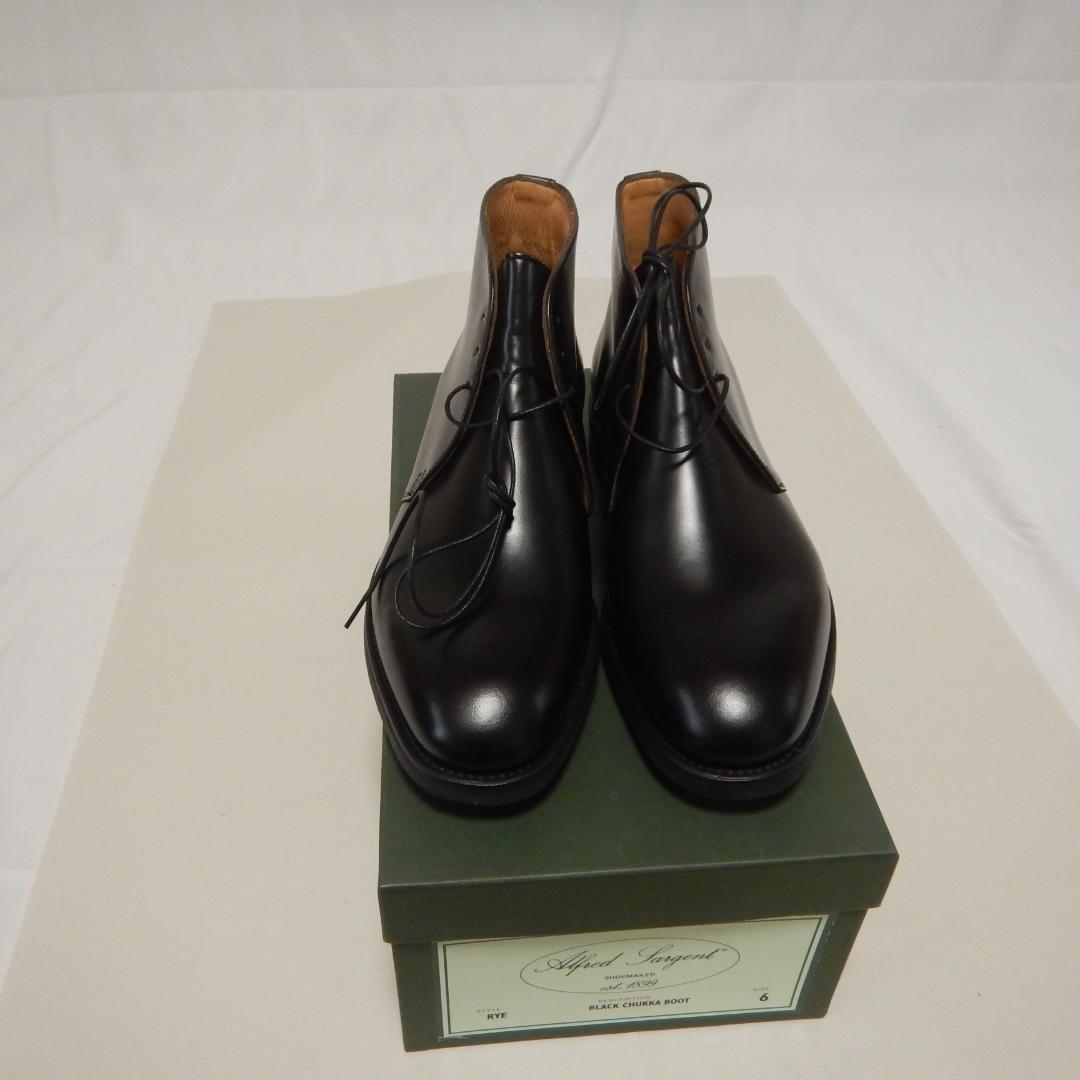 新品未使用 Alfred Sargent チャッカブーツ UK6 BLK