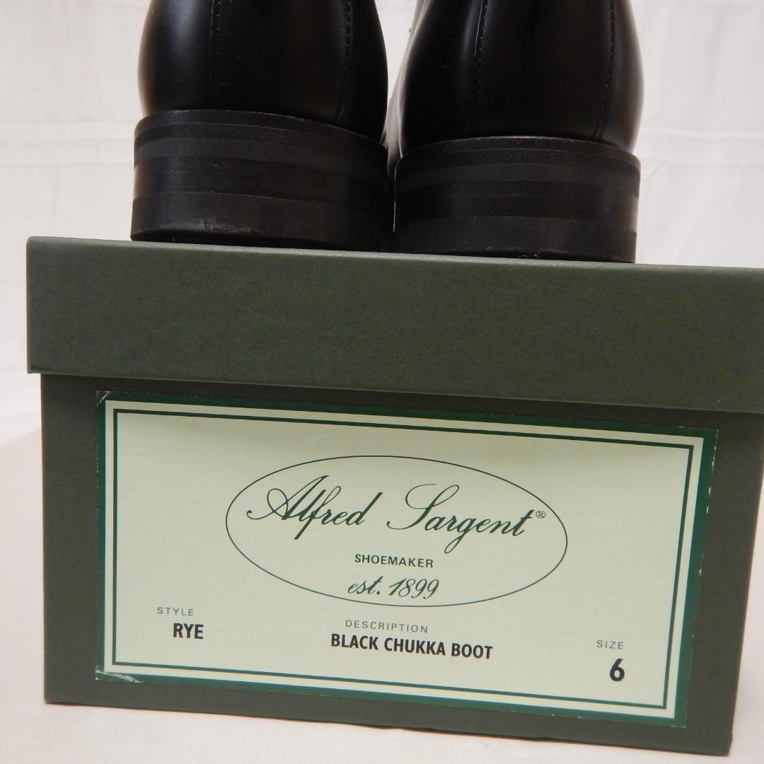 新品未使用 Alfred Sargent チャッカブーツ UK6 BLK