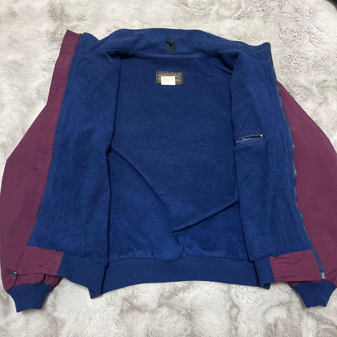 80s 90s エディーバウアー フリース シェルジャケットバーガンディ