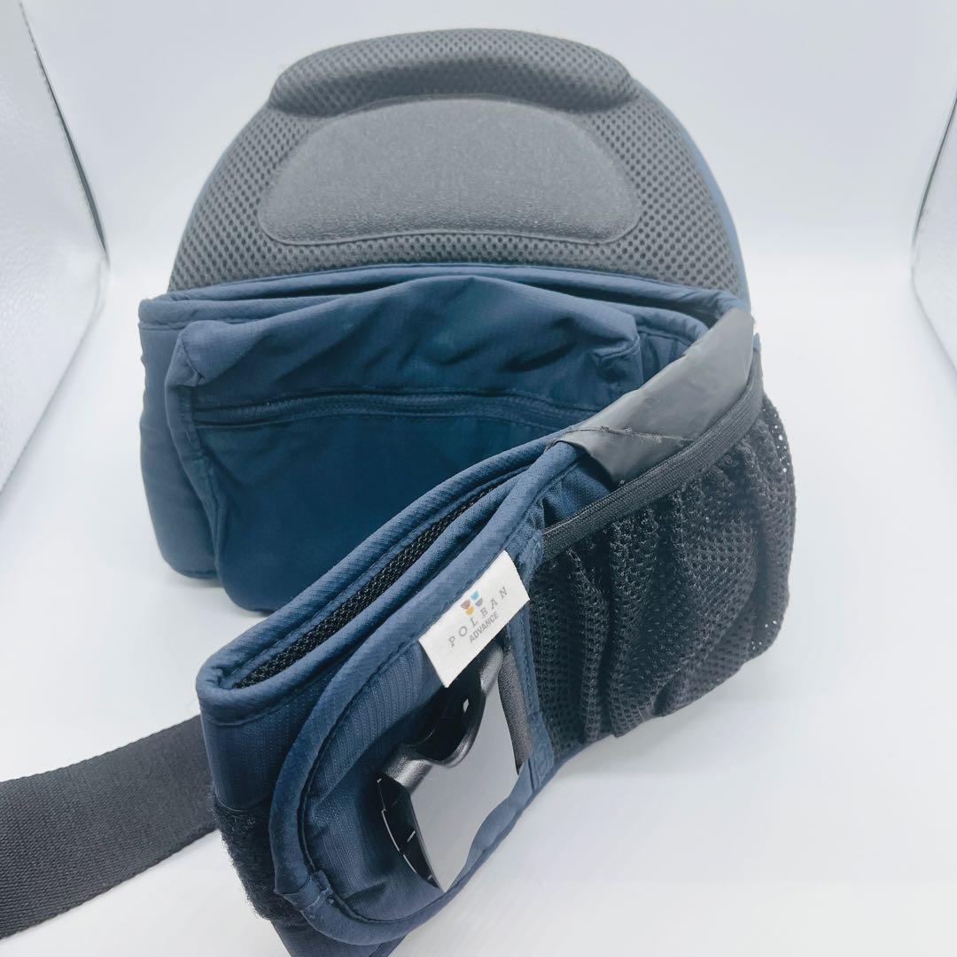 美品　ポルバン アドバンス ヒップシート シングルショルダー付　ネイビー