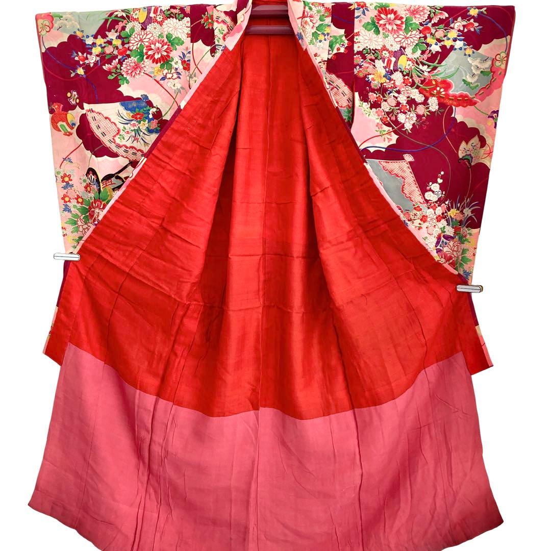 アンティーク 7歳 女の子 子供着物 七五三 アンティーク着物 NO110