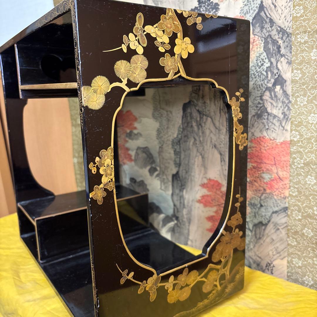 古美術 大名弁当 梅 　松 手提箱 漆器 時代物 稀少物