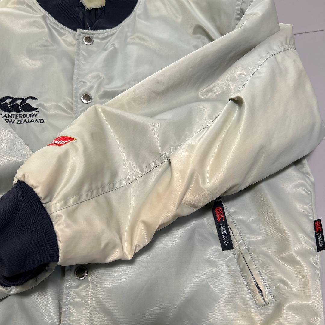 レア ラグビー オールブラックス カンタベリー製 中綿入りジャケット XL