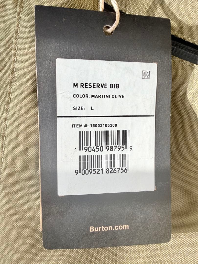 スノーボード Burton M RESERVE BIB MARTINI OLIVE L