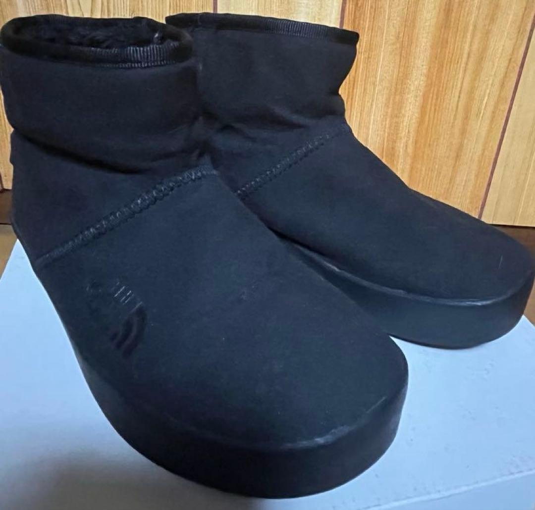 つる　THE NORTH FACE黒スリッポンブーツ24.0ノースフェイス