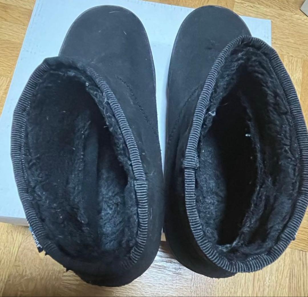 つる　THE NORTH FACE黒スリッポンブーツ24.0ノースフェイス