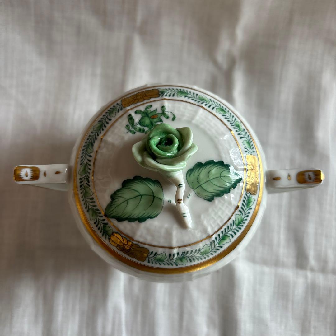 ヘレンド　クリーマー・ボンボニエール・トレーセット