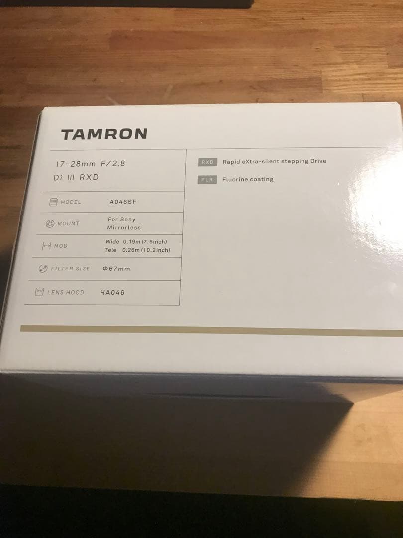 TAMRON 17-28mm F2.8 SONY Eマウント 広角ズームレンズ