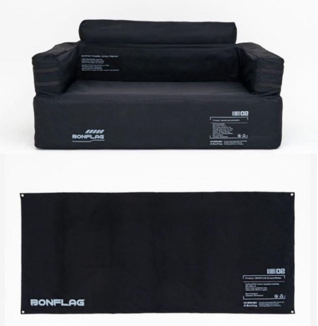 BONFLAG エアソファ アウトドア キャンプ ボンフラッグ ブラック 黒