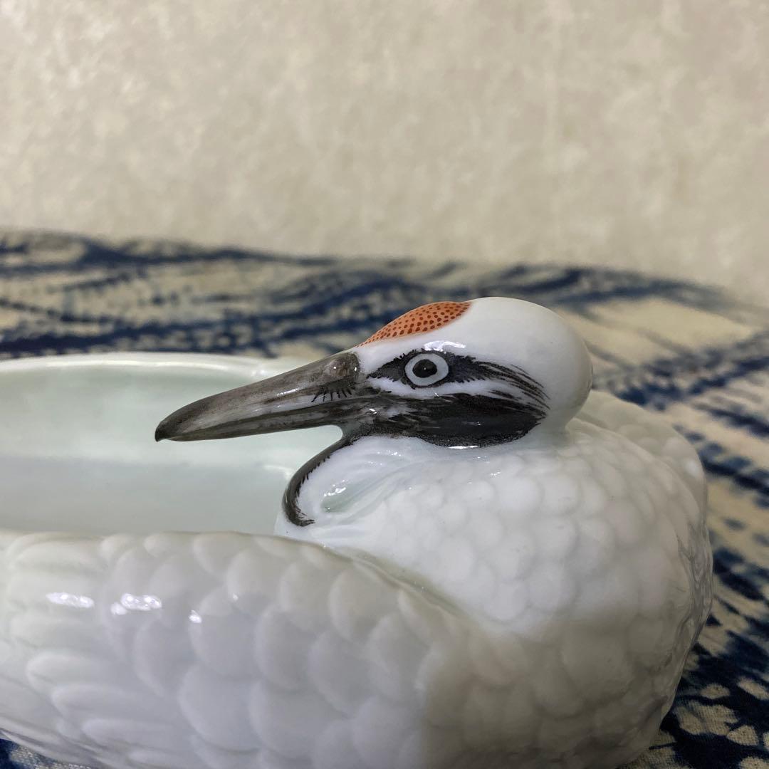 真葛香山　鶴　小物入れ