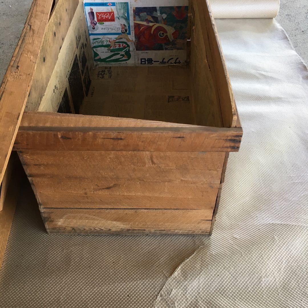 0587　木製 収納ケース レトロ