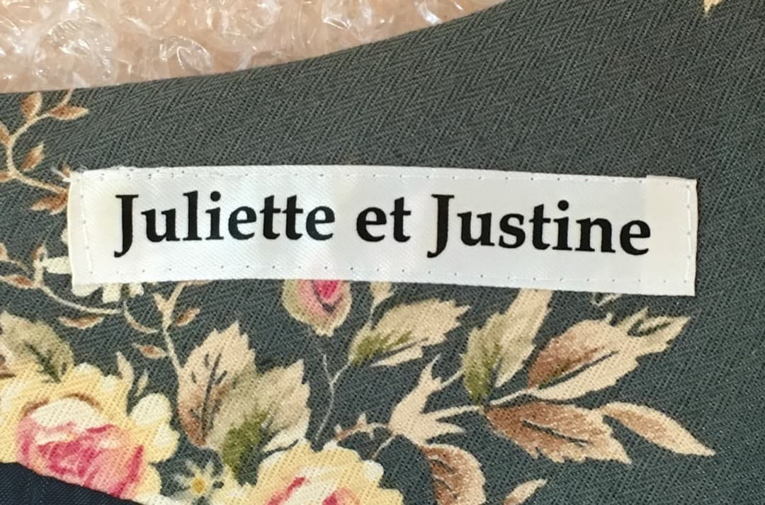 ○juliette et justine グリーンフローラル ワンピース