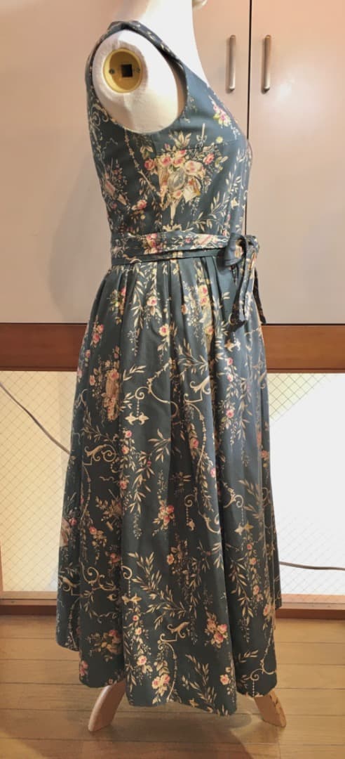 ○juliette et justine グリーンフローラル ワンピース