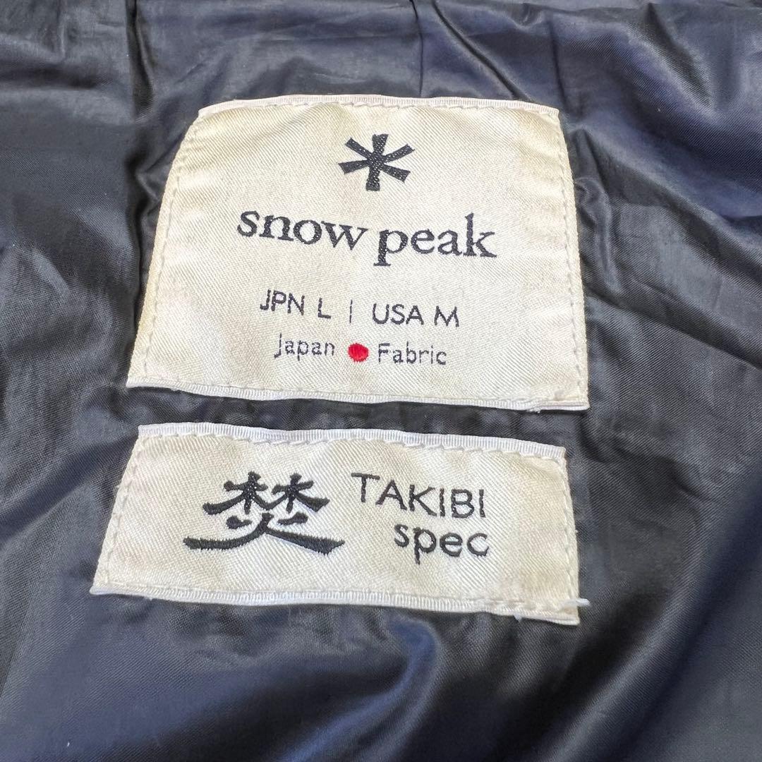 スノーピーク　焚き火スペック　ダウンジャケット　L 黒　アノラック　down