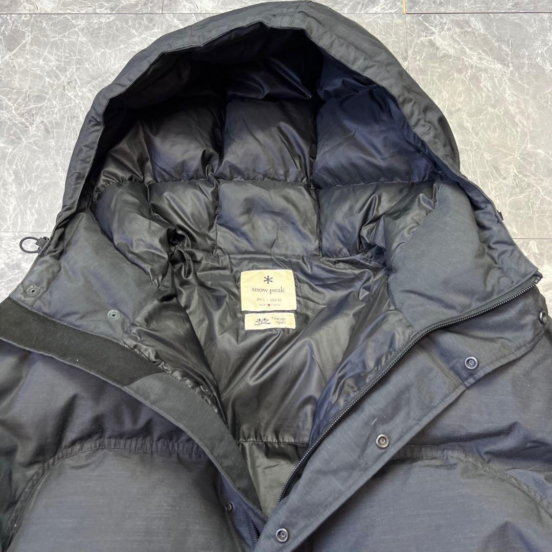 スノーピーク　焚き火スペック　ダウンジャケット　L 黒　アノラック　down