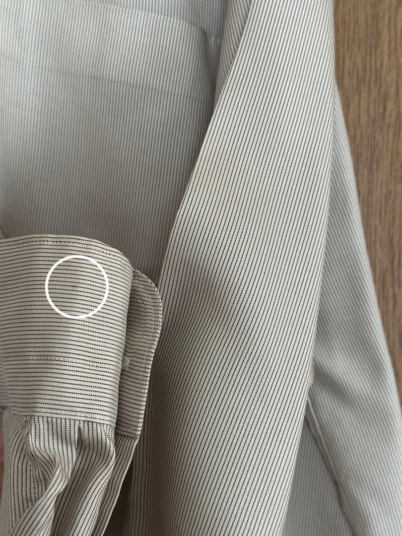 COMOLI ストライプ バンドカラーシャツ size 0