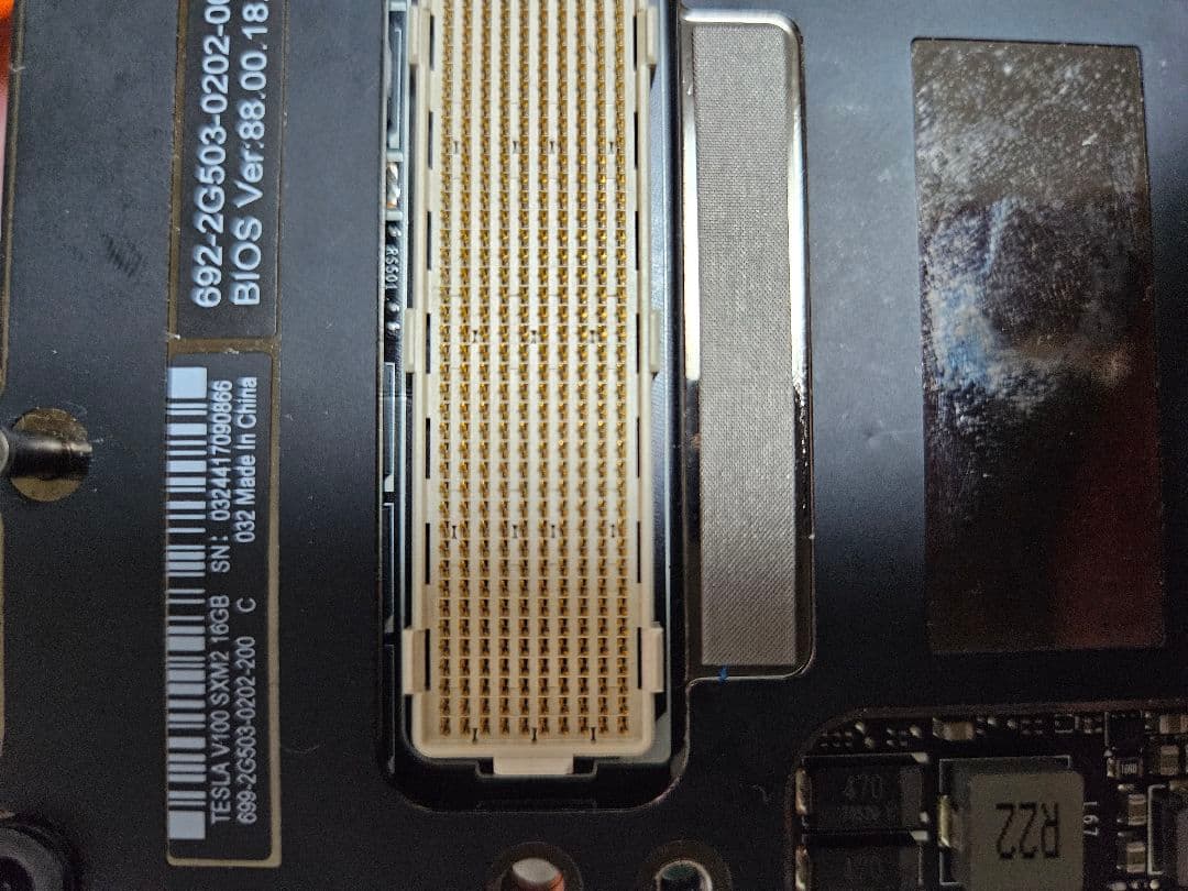 Nvidia Tesla V100 16GB + SXM2 変換