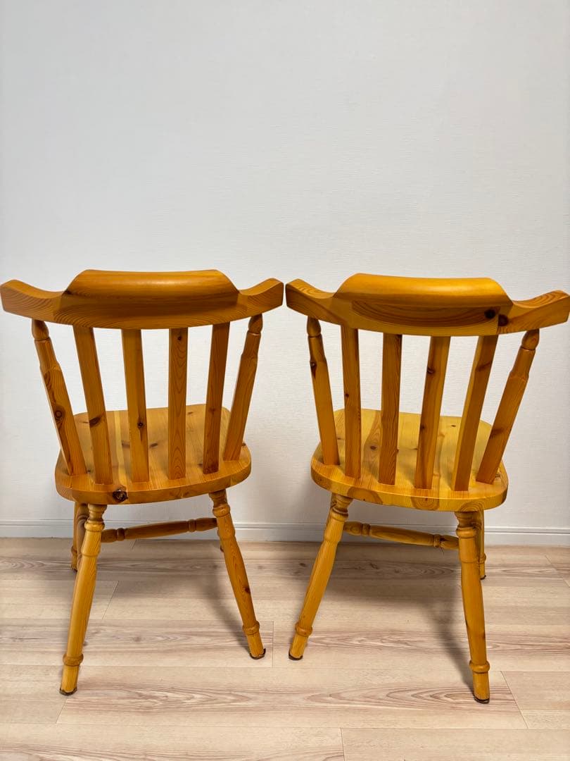 【美品】 ウィンザーチェア カントリー 洋風 天然木　ダイニングチェア①