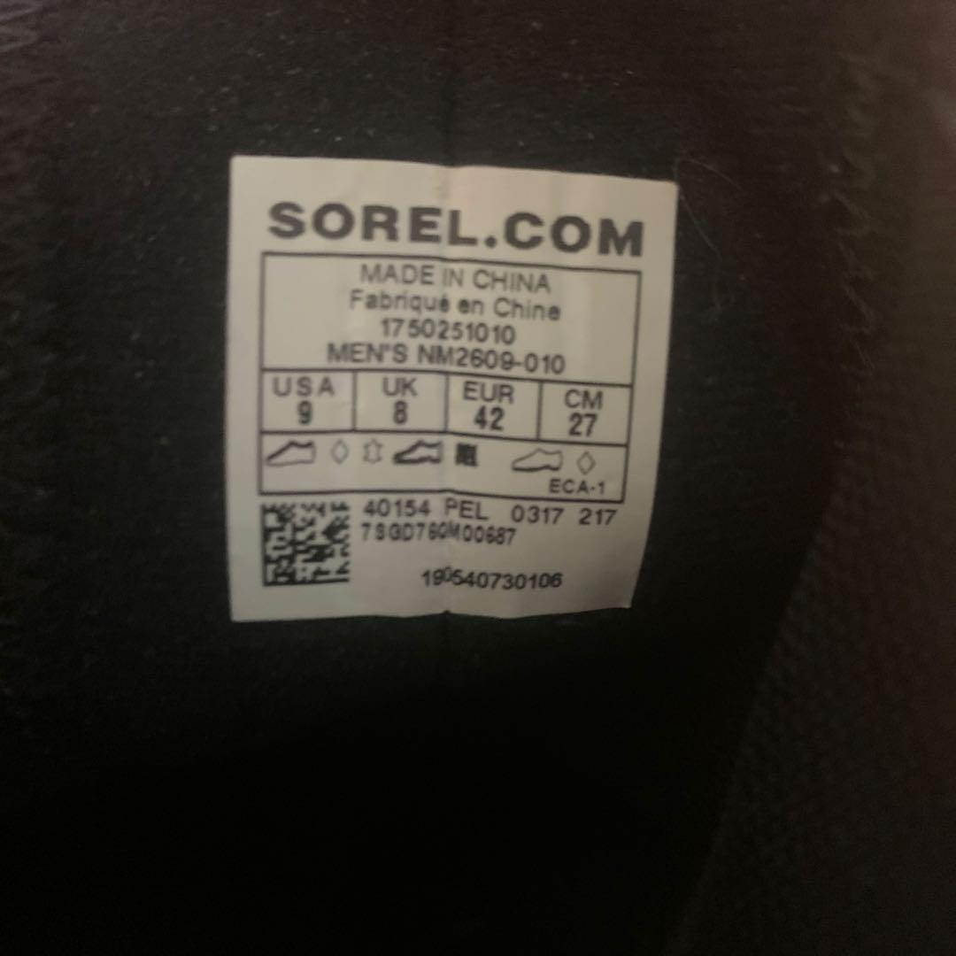 SOREL サイドゴアブーツ 黒　防水　waterproof