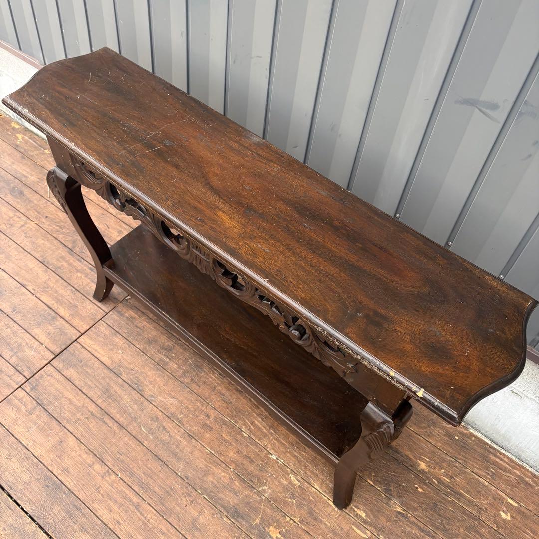 コロニーハウス コンソールテーブル 猫脚 木製彫刻 アンティーク 飾り棚