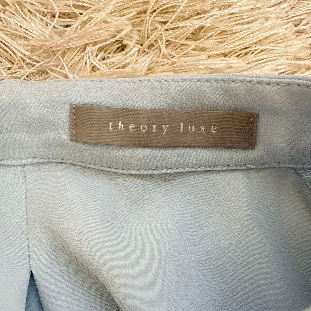 theory luxe 23SS 2Way ボウタイブラウス Jensブルー40