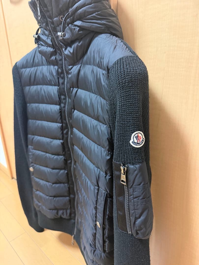 モンクレール　MONCLER ニットダウン　ブラック　ハイブリッド