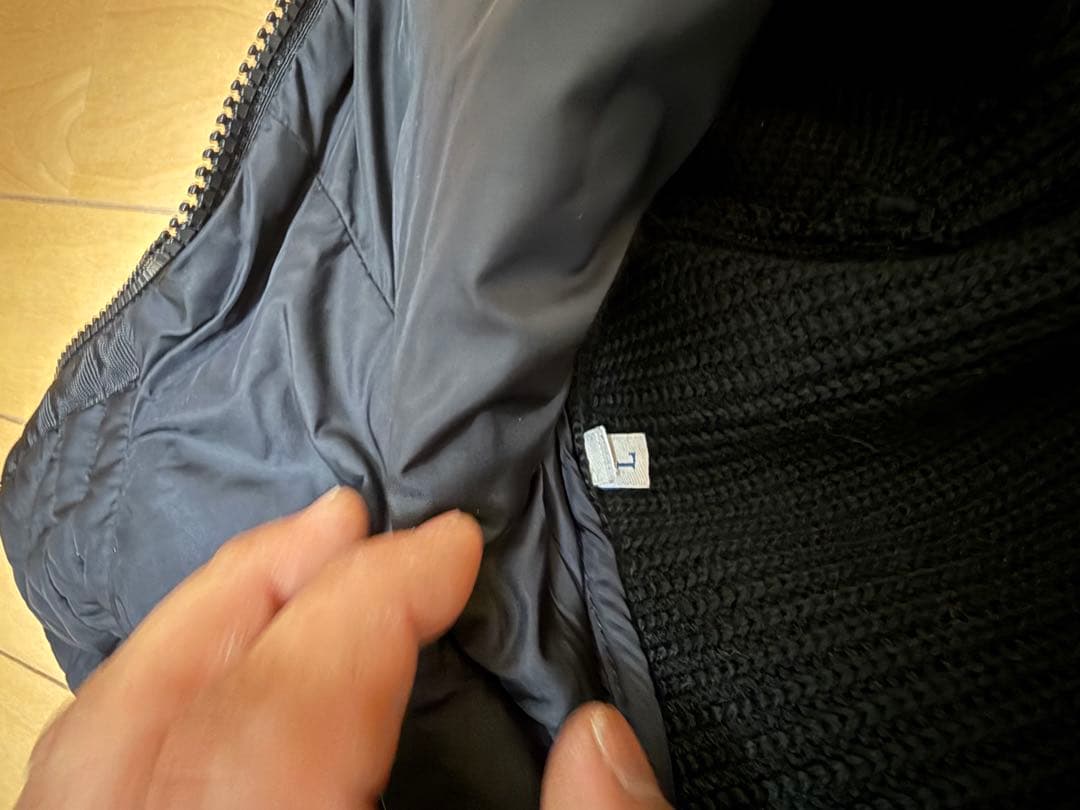 モンクレール　MONCLER ニットダウン　ブラック　ハイブリッド