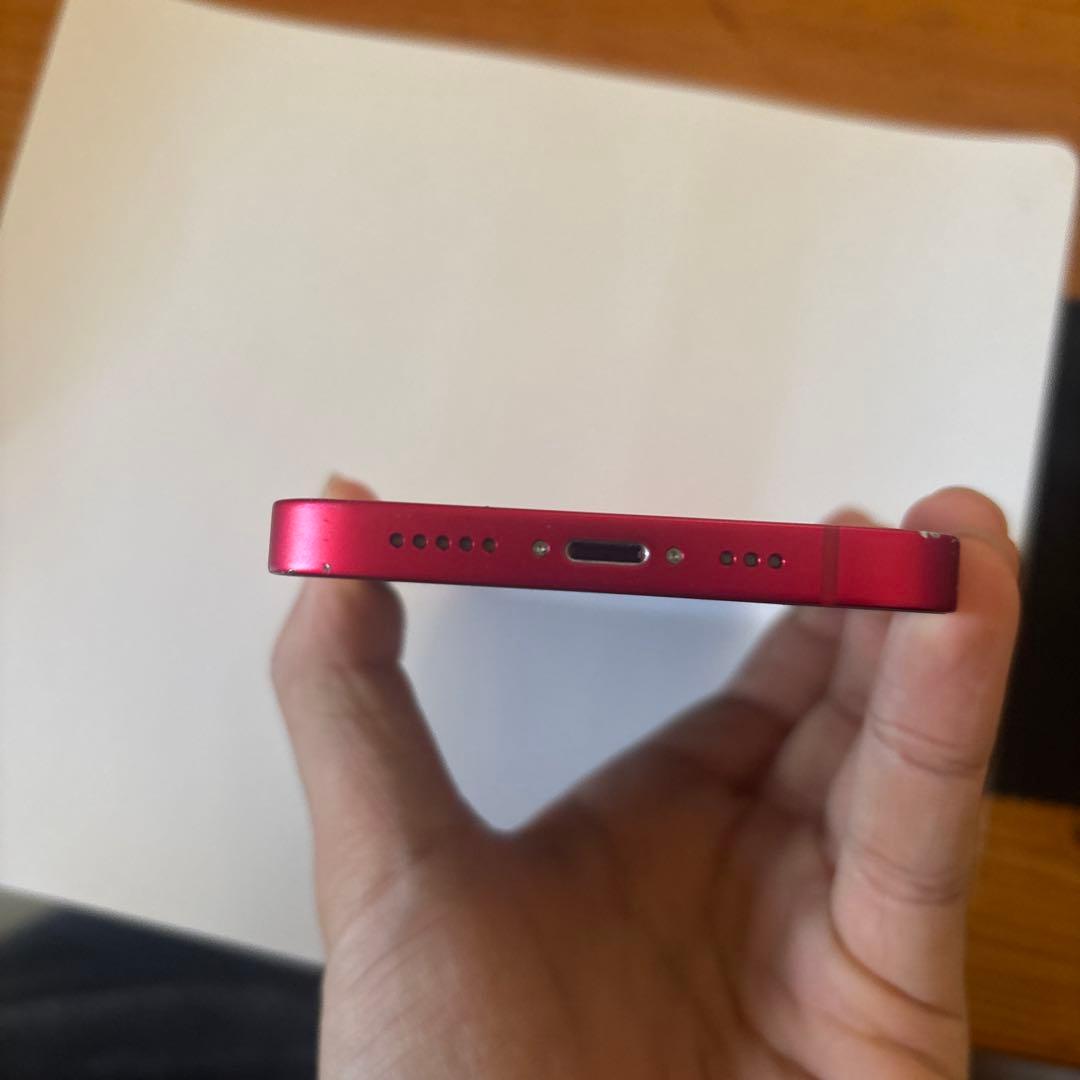 iPhone 14 128GB レッド　画面割れなし　フレーム少し傷あり動作良好