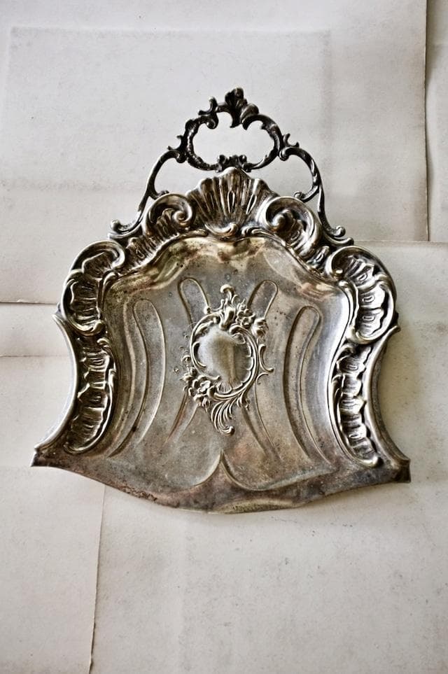 sold france 貝と薔薇とロカイユとロココ的ダストパン＆ブラシセット