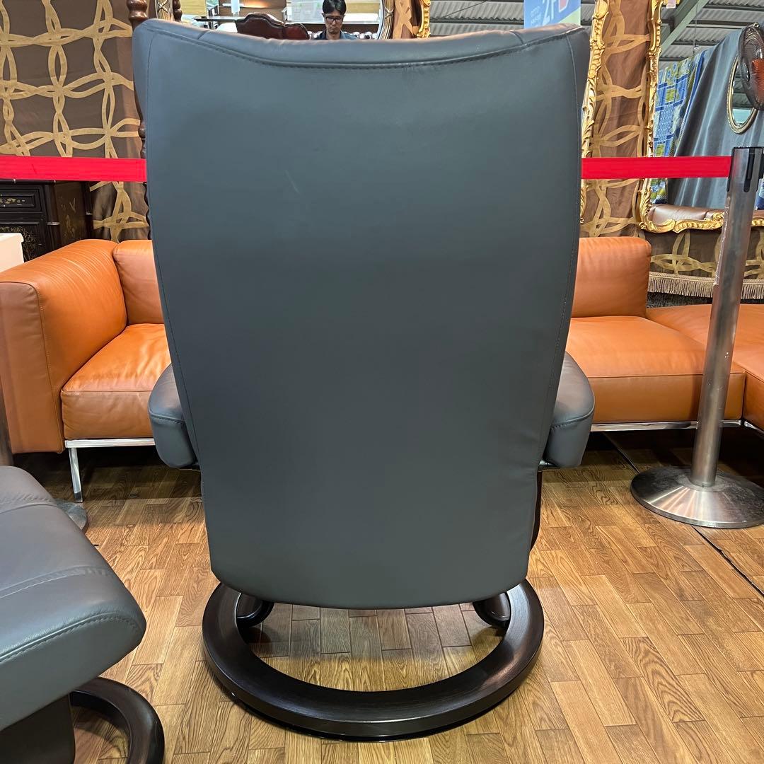 エコーネス ストレスレス ウィング チェア＆オットマン Mサイズ 美品 戸塚店