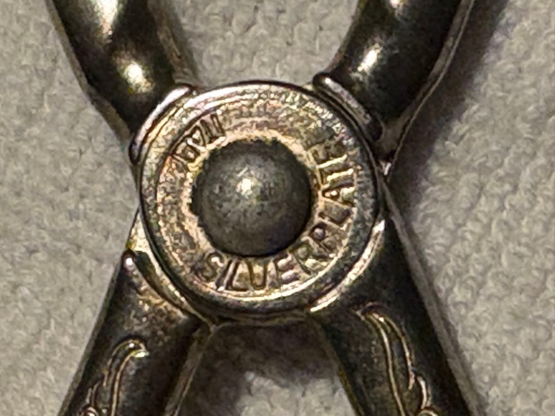 アンティーク　イタリア製　シルバープレート ケーキトング　ブレッドトング