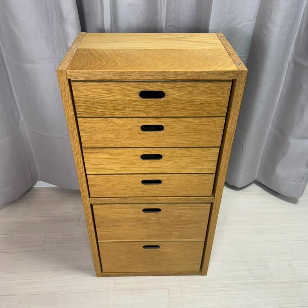 無印良品 スタッキングシェルフ オーク チェスト 2個セット　①