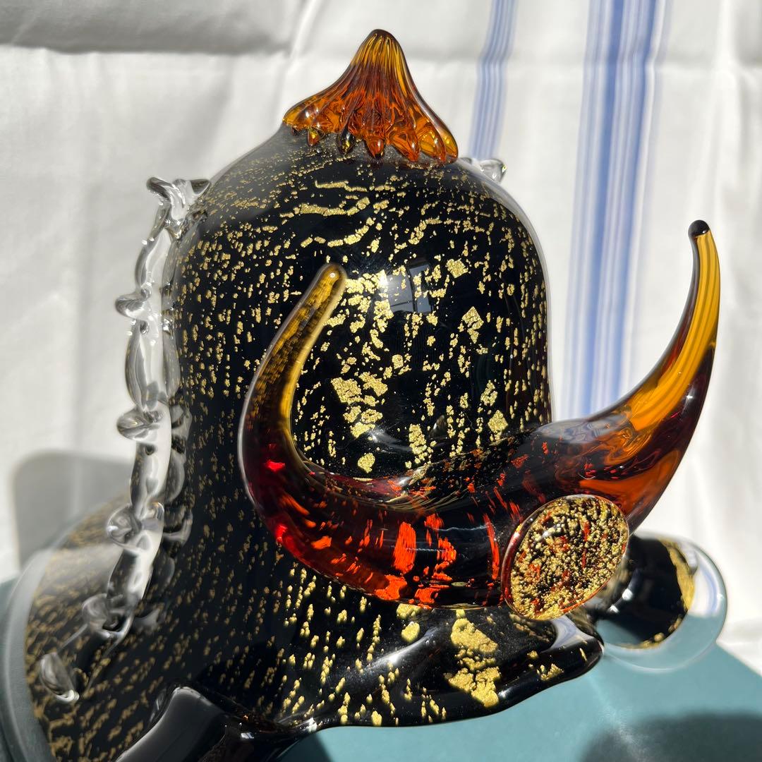 マルティグラス Multi Glass 兜飾り 金彩 五月飾り 端午の節句 置物