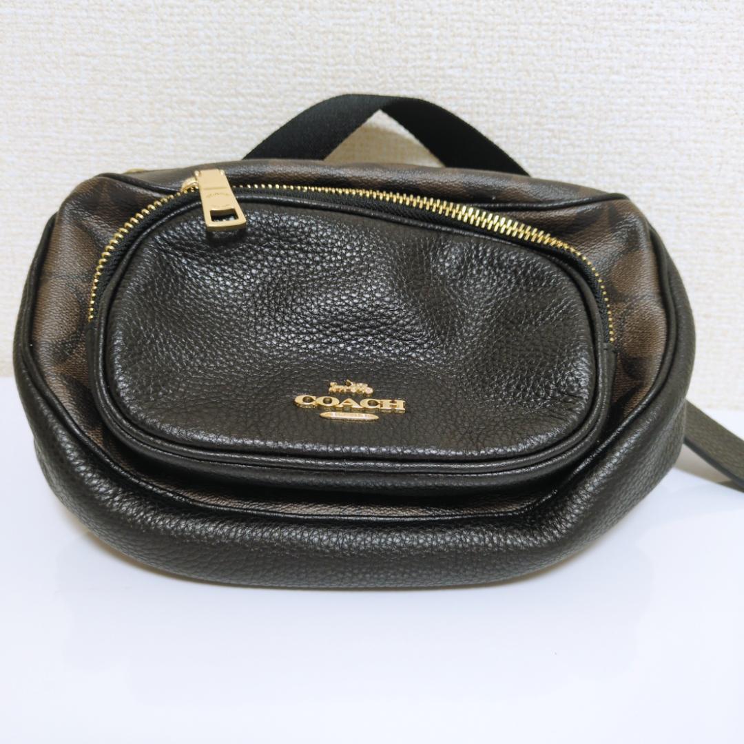 【めぇ】コーチ COACH ボディ ウエストバッグ シグネチャー