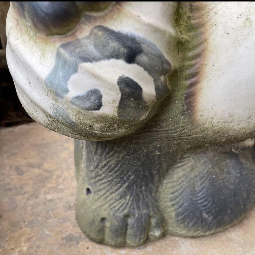 傘立て 陶器 信楽焼 狸 約45㎝ 傘入 和風 縁起物 【昭和レトロ】ビンテージ