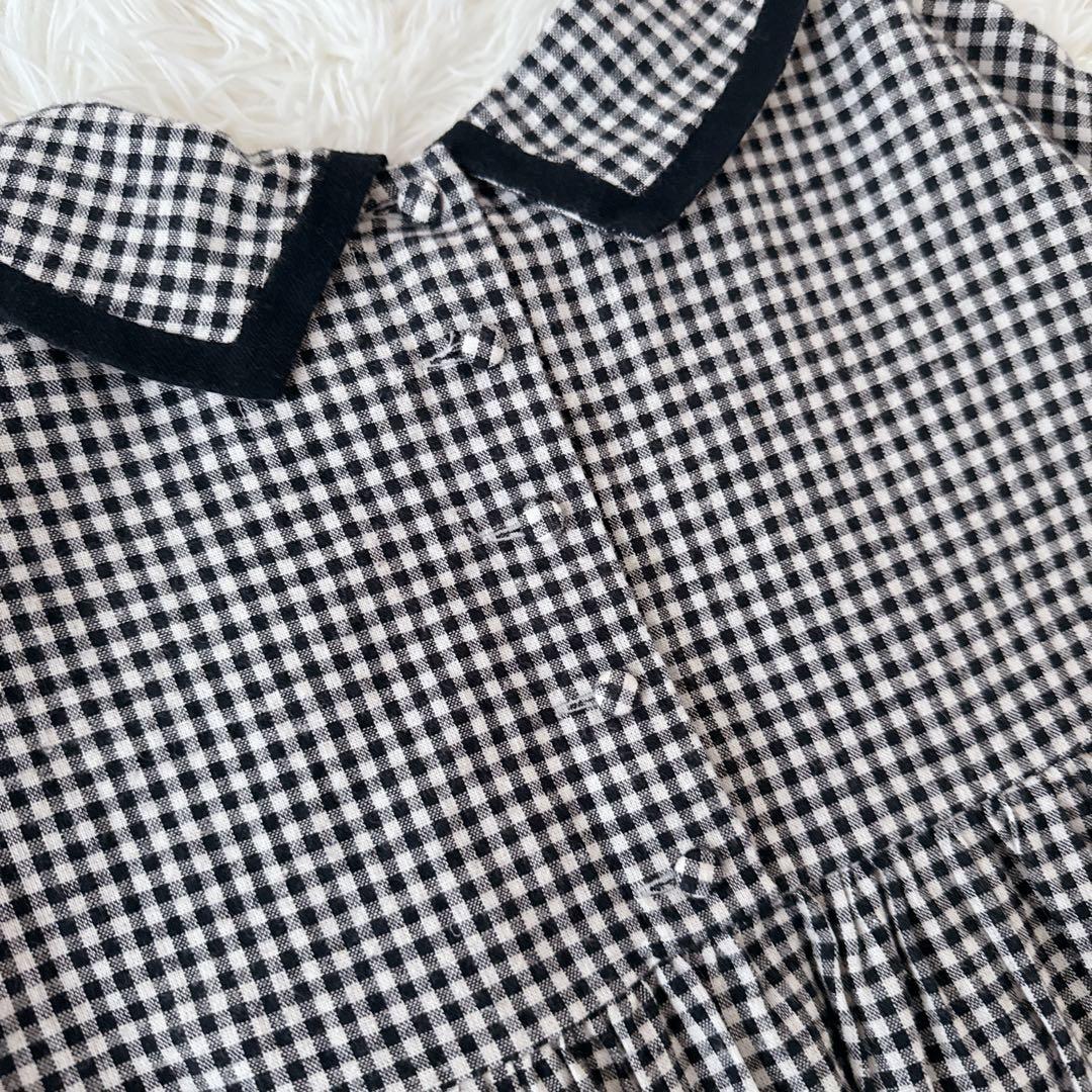 完売品✨美品✨オオカミとフクロウ ギンガムチェック ブラウス 長袖 丸襟