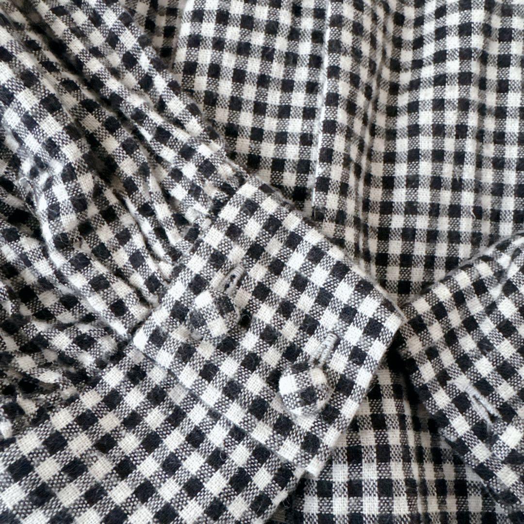 完売品✨美品✨オオカミとフクロウ ギンガムチェック ブラウス 長袖 丸襟