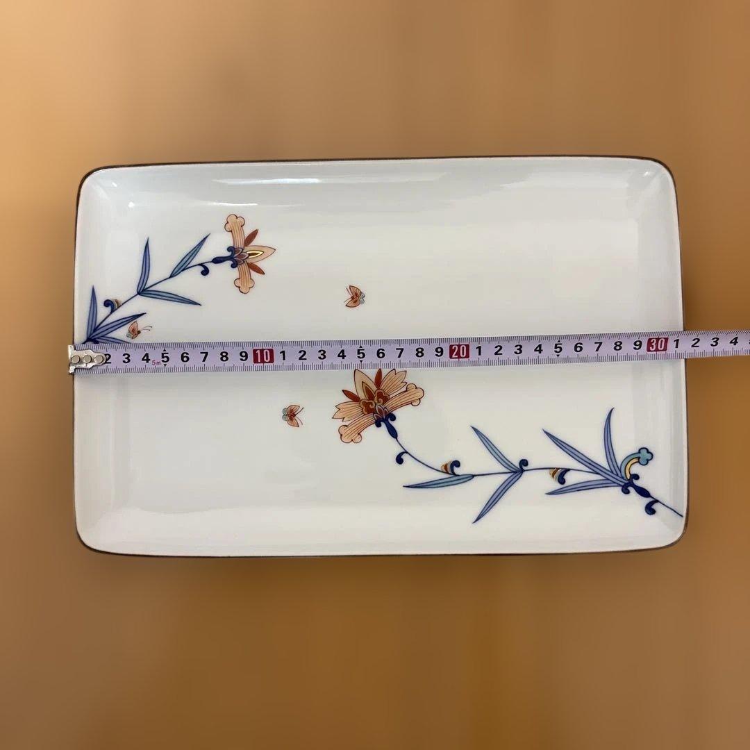 宮内庁御用達 十四代 辻常陸 染錦花唐草文 盛皿