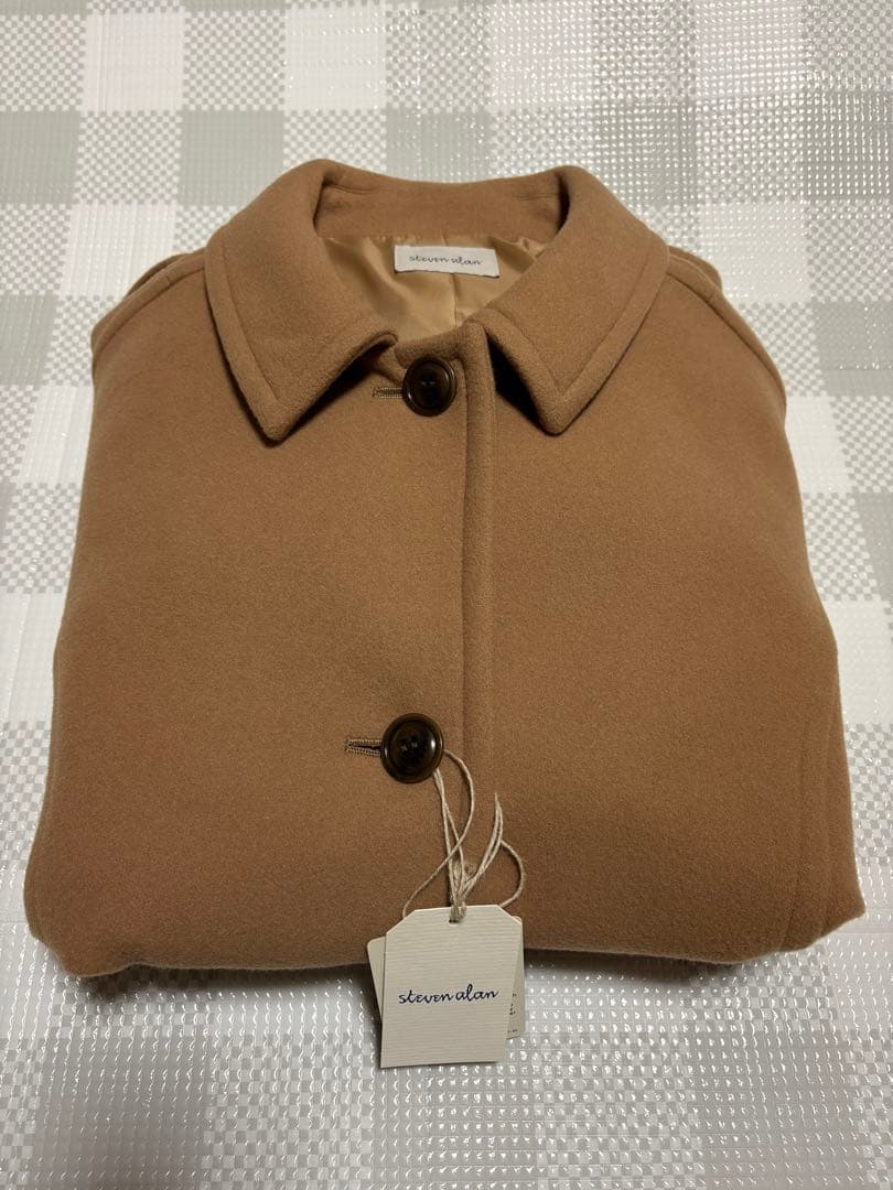 未使用 steven alanドルマンスリーブハーフコート ベージュ36