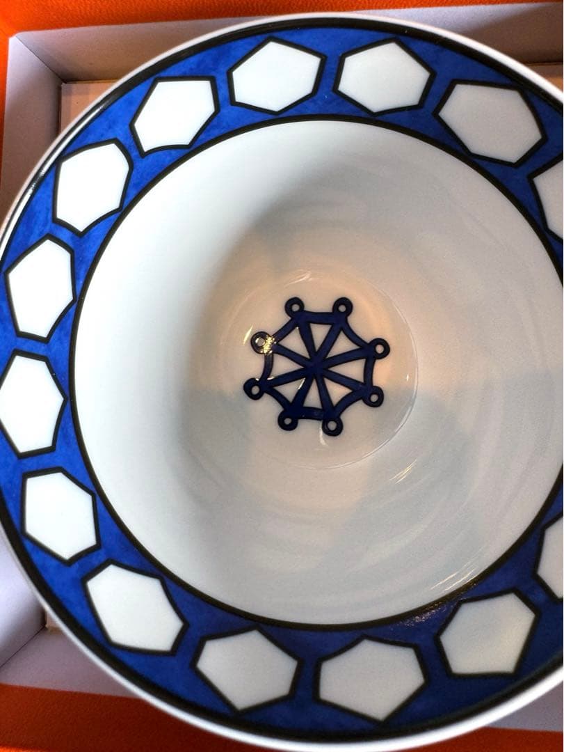 最終値下！エルメス　 ブルーダイユール ラージボール No.3 茶碗　飯碗