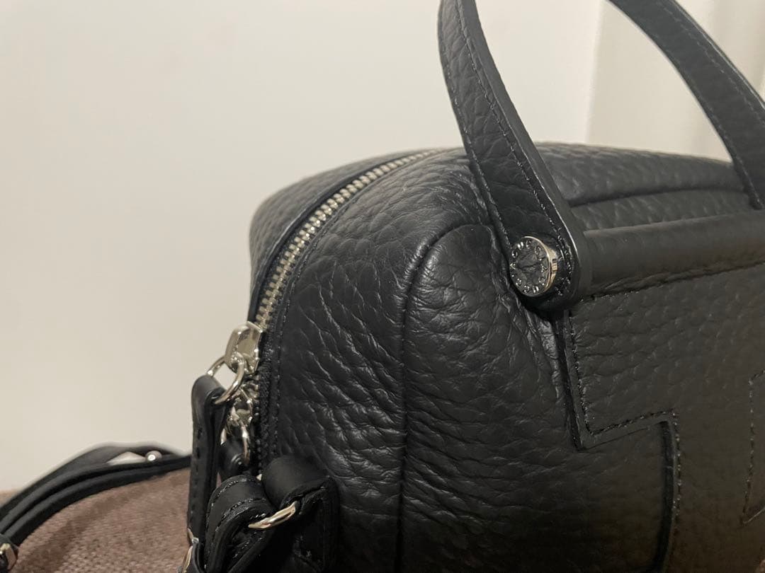 IACUCCI クーポラ　ブラック レザー ショルダーバッグ