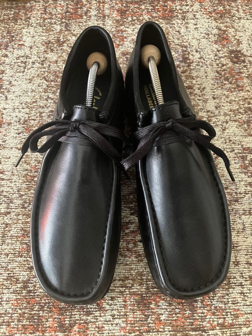 Clarks Wallabee クラークス ワラビー レザー　黒　UK81/2